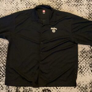 NFL PITTSBURGH STEELERS  Button Down BLK Shirt SZ X- LARGE
M1